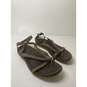 Chaco Sandals Women 7 Sofia Ankle Strap Brown Leather Dark Earth. Comfort Sandal